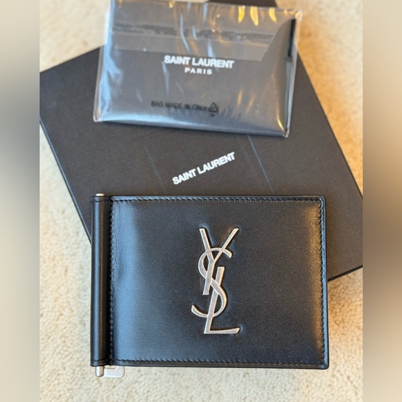 YSL Black Wallet Silver Hardware - Picture 5 of 5